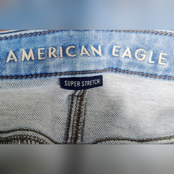 American Eagle super Stretch Raw Hem Shorts Sz- 12 - Picture 4 of 5